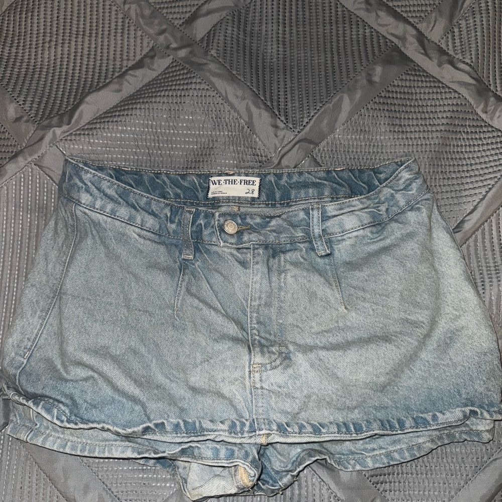 We The Free Light Blue Jean Shorts